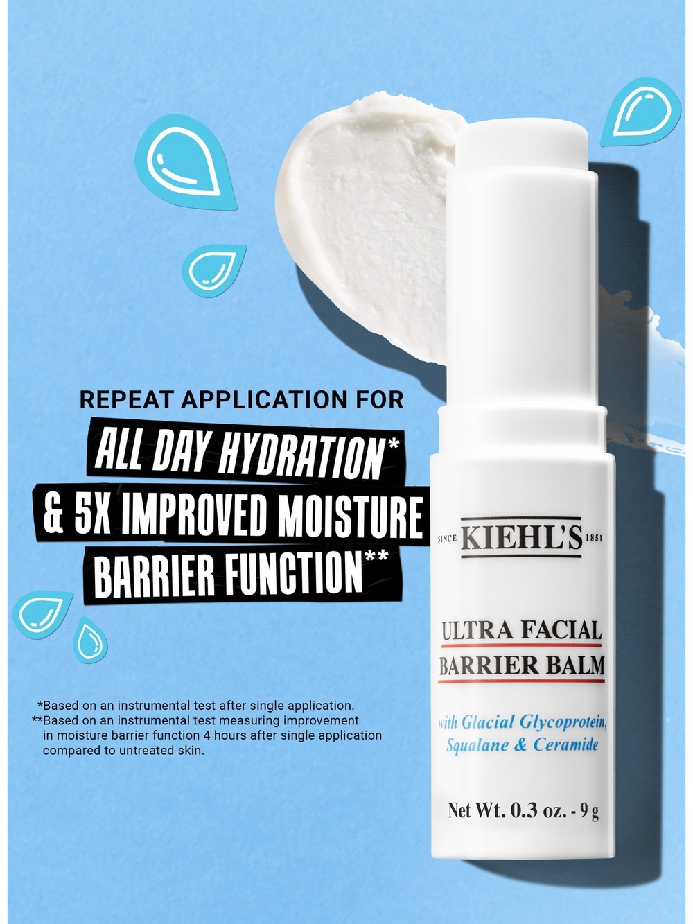 Kiehl's Ultra Facial Barrier Balm - White on Blue